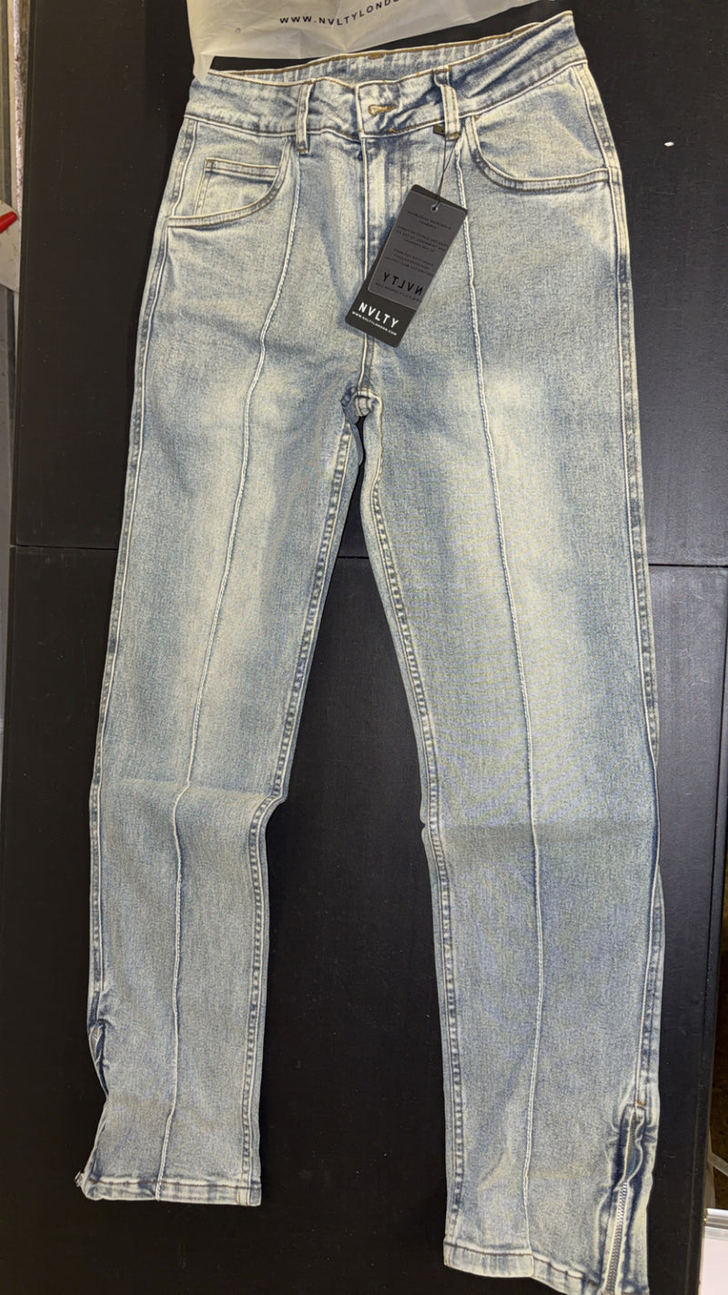 NVLTY Vintage Pleat Jeans - Blue